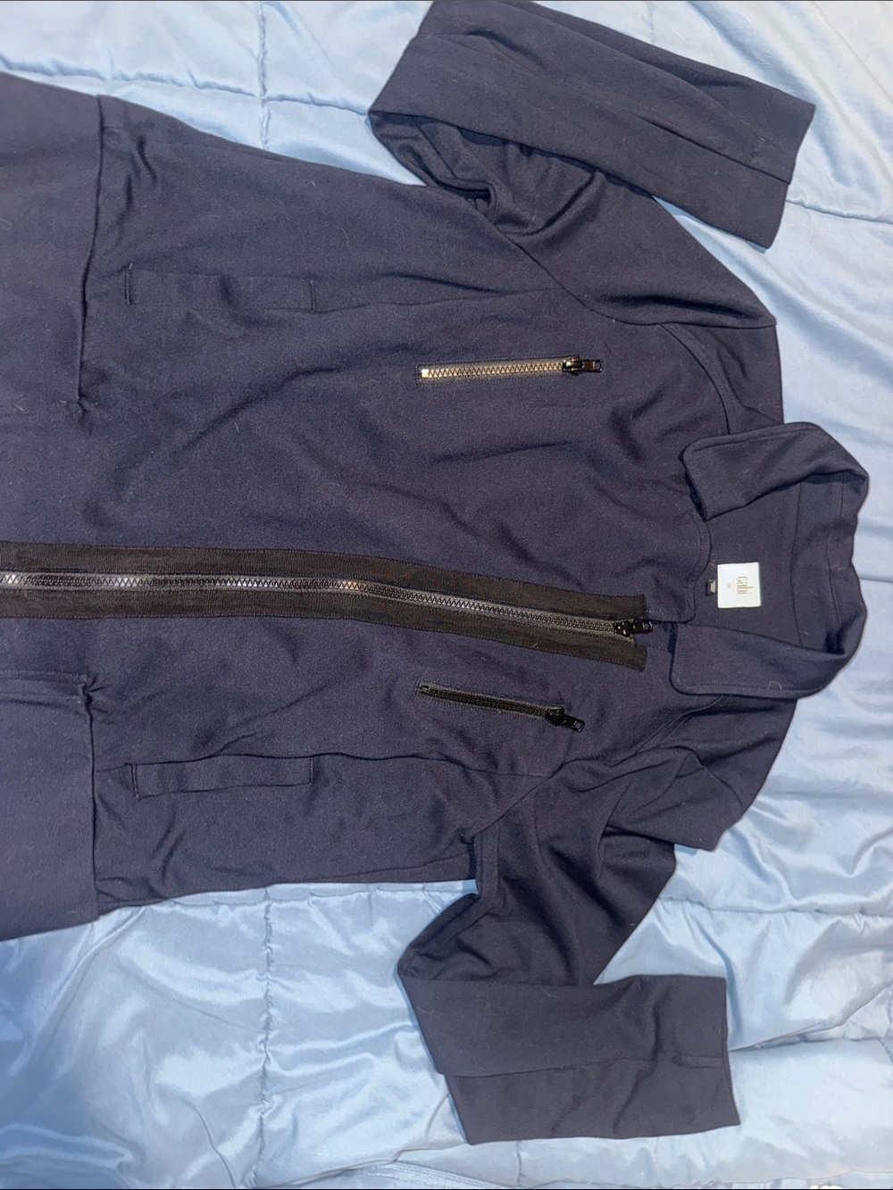CAbi Navy Zip-Front Jacket